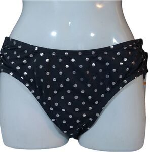 NEW ANNE COLE  polka dot bikini swim bottoms S